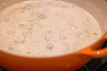 Broccoli cheese soup with cheese added