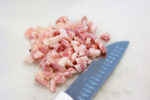 Pancetta cut up for all'amatriciana sauce