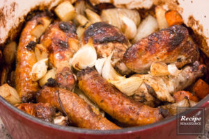 Balsamic Roasted Chicken And Sausage Recipe