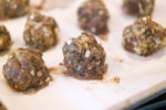 Cooked meatballs ready for sauce