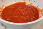 Tomatoes from the Capania region of Italy, crushed by hand
