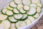 zucchini gratin slices first layer