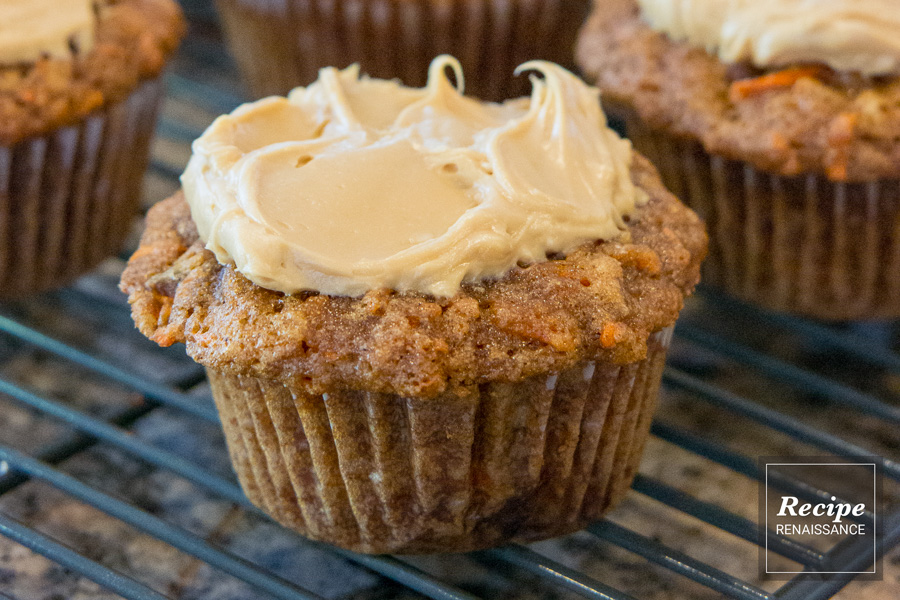 Carrot Cupcakes With Molasses Cream Cheese Frosting